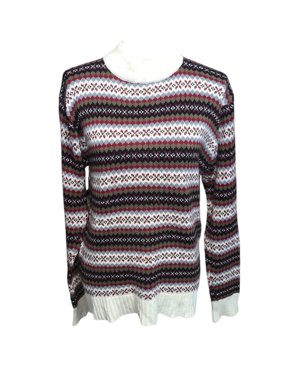 Richmond Brothers Fair Aisle Winter Sweater Acrylic High Neck